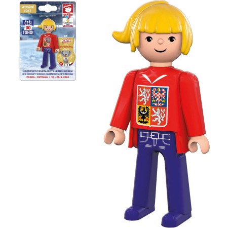 EFKO IGRÁČEK Fanynka Mistrovství světa v hokeji 2024 figurka červený dres