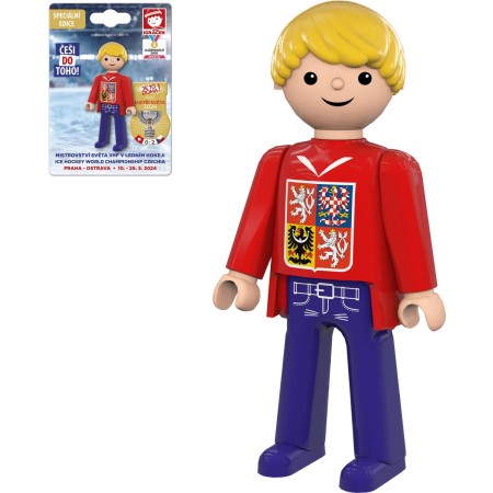 EFKO IGRÁČEK Fanoušek Mistrovství světa v hokeji 2024 figurka červený dres