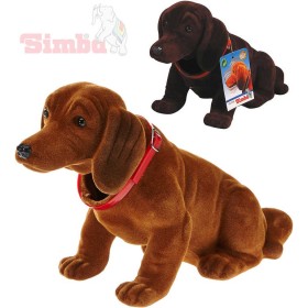 SIMBA Pes s kývací hlavou Jezevčík 24cm dekorace plast 2 barvy