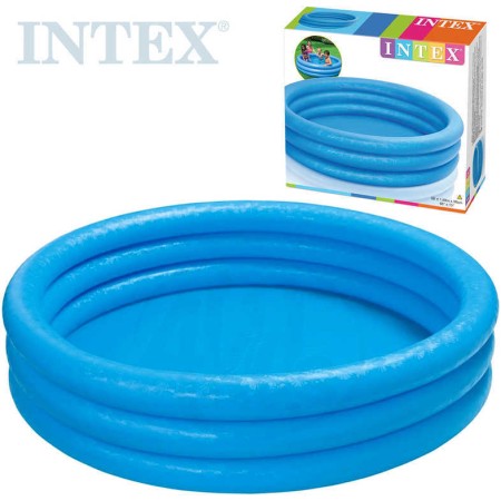 INTEX Bazén kulatý Crystal 168x40cm nafukovací modrý 3 komory 58446