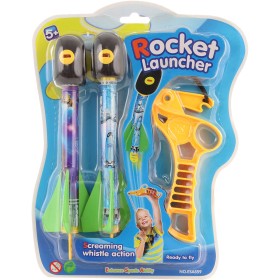 Rakety vystřelovací pískací set 2 šipky s vystřelovačem plast