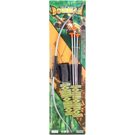 Luk dětský 60cm set se 3 šípy a nožem na přísavku plastový herní set