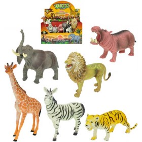 Zvířátko safari 15-20cm plastová figurka 6 druhů