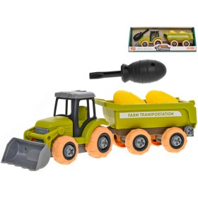 Traktor s vlečkou montážní šroubovací set s nástrojem a kukuřicí volný chod