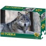PUZZLE 3D Vlk 31x23cm 100 dílků skládačka v krabici