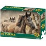 PUZZLE 3D Koně 31x23cm 100 dílků skládačka v krabici
