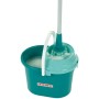 KLEIN Kbelík Leifheit zelený plastový s odkapávačem set s mopem v síťce