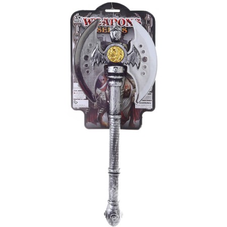 Sekera válečnická oboustranná zdobená dětská zbraň dvoubřitá plast