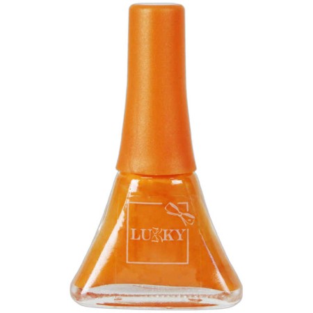 LUKKY Lak na nehty Lollipopz dětský Oranžový slupovací 5,5ml na kartě