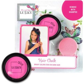 LUKKY Křída dětská na vlasy set s aplikátorem Fuchsiová na kartě
