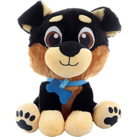 PLYŠ Pes veselý sedící 25cm flíček s kostičkou *PLYŠOVÉ HRAČKY*