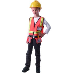 KARNEVAL Šaty Opravář vel. M (120-130cm) 5-9 let KOSTÝM