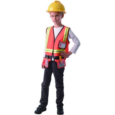 KARNEVAL Šaty Opravář vel. M (120-130cm) 5-9 let KOSTÝM