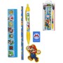 Školní pomůcky set 4ks Super Mario s pravítkem a propiskou