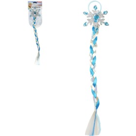 KARNEVAL Cop do vlasů 35cm příčesek ledová princezna se sponou