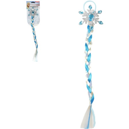 KARNEVAL Cop do vlasů 35cm příčesek ledová princezna se sponou
