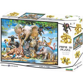 Puzzle 3D Afrika úsměv 31x23cm 63 dílků veselá skládačka v krabici
