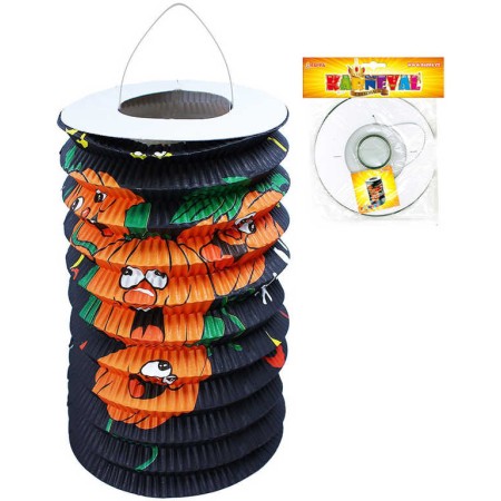 KARNEVAL Lampion Veselé dýně oválný papírový 15cm na svíčku