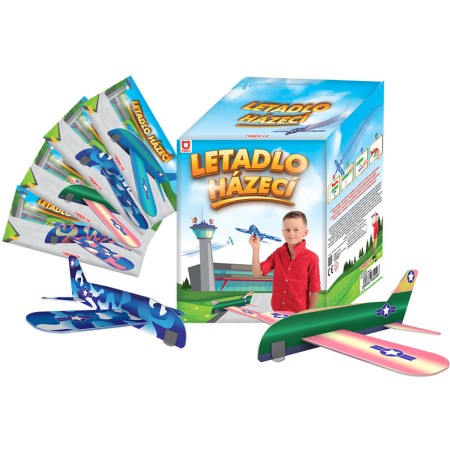 Letadlo soft házecí polystyrenové 20cm na házení různé druhy