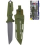 Nůž dětský army vojenský zelený plastový 25cm set s pouzdrem