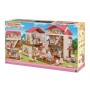 SYLVANIAN Velký patrový dům s červenou střechou na baterie Světlo