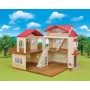 SYLVANIAN Velký patrový dům s červenou střechou na baterie Světlo