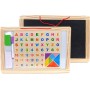 Tabule magnetická oboustranná na křídy / fixy set s písmenky a puzzle