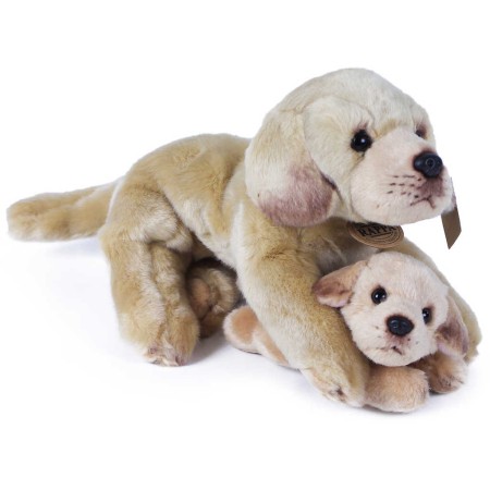 PLYŠ Set pes světlý labrador + mládě 25cm Eco-Friendly *PLYŠOVÉ HRAČKY*