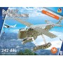 MALÝ MECHANIK Letadlo Hydroplán 242 dílků kovová STAVEBNICE typu Merkur