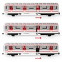 Metro MHD Praha kovové 16cm zpětný chod 1 vagon metra v krabici