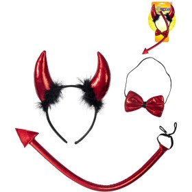 KARNEVAL Čertovská sada rohy + ocas + motýlek *KARNEVALOVÝ DOPLNĚK*