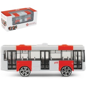Autobus kovový červený PID Praha MHD volný chod