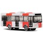 Autobus kovový červený PID Praha MHD volný chod