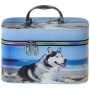 Kufřík dětský kosmetický vel. M se zrcátkem na zip foto potisk pejsek
