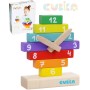 CUBIKA DŘEVO Baby Hodiny magnetické navlékací stavebnice set 10 dílků