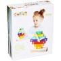 CUBIKA DŘEVO Baby Hodiny magnetické navlékací stavebnice set 10 dílků
