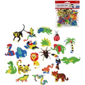 Samolepky pěnové zvířátka ZOO set 100ks v sáčku