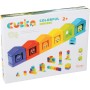 CUBIKA DŘEVO Baby stavebnice Domečky barevné set 30 dílků pro miminko