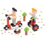 CUBIKA DŘEVO Pixel Stavebnice 3D Rychlá kola 200 dílků 1x1cm