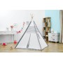 Stan dětský indiánské Teepee 120x120x150cm šedý s oknem
