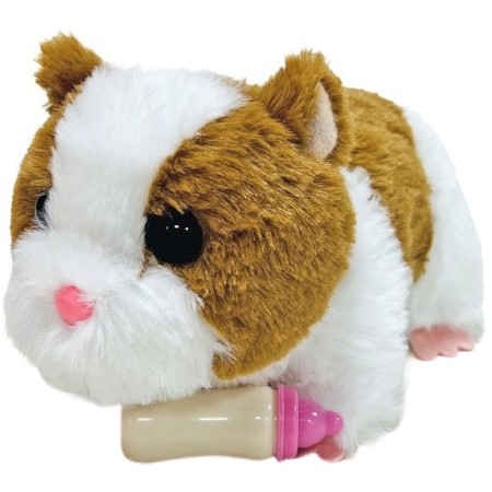 MAC TOYS Křeček interaktivní zvířátko set s lahvičkou na baterie Zvuk