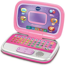 VTECH První notebook dětský zábavný počítač s aktivitami na baterie růžový CZ Zvuk