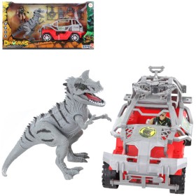 Auto terénní herní set dinosaurus s figurkou a doplňky plast