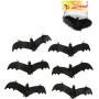 Netopýr černý 13cm zvířátko set 6ks Halloween dekorace