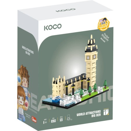 KOCO Stavebnice mini Big Ben 523 dílků + 2 figurky plast v krabici