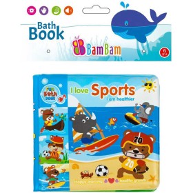 BAM BAM Baby knížka sport zvířátka pískací do vany na koupání pro miminko