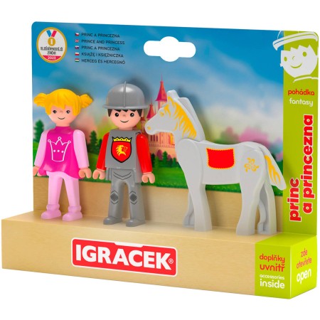 EFKO IGRÁČEK TRIO Princ a princezna set 2 figurky kloubové s koněm