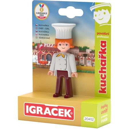 EFKO IGRÁČEK Kuchařka povolání set figurka kloubová s doplňky