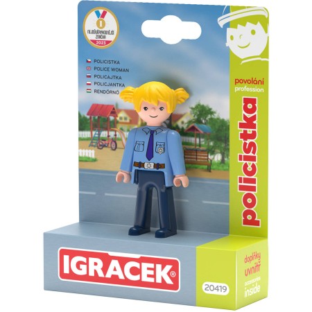 EFKO IGRÁČEK Policistka povolání set figurka kloubová s doplňky