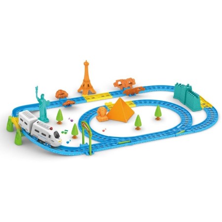 Vlak cesta kolem světa set naučná interaktivní dráha s výkladem 2 módy CZ Zvuk